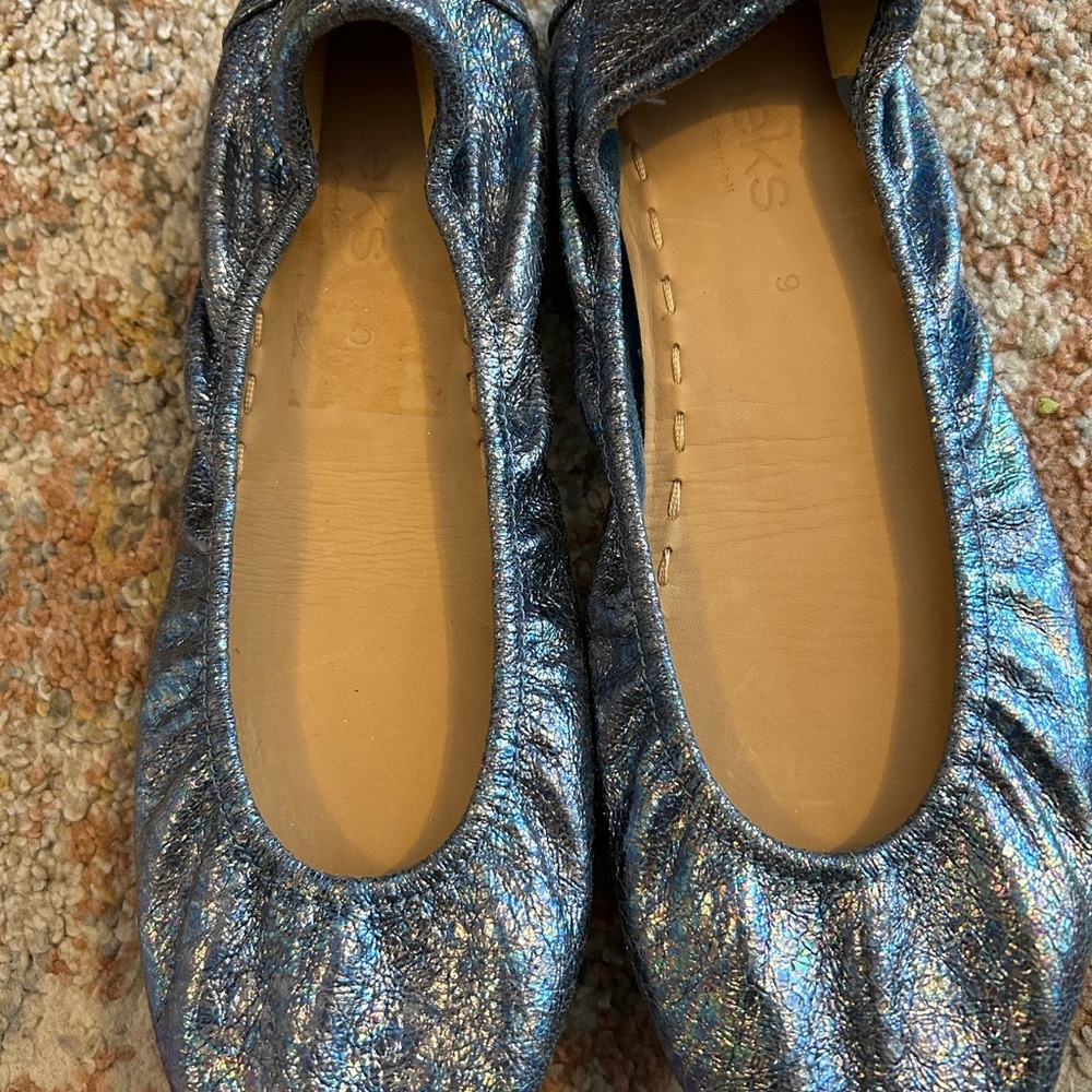 Tieks Blue Sparkle Flats - Picture 2 of 5